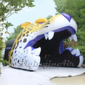 large inflatable jaguar tunnel sport mascot passage