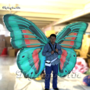 cyan walking inflatable butterfly wing for adult