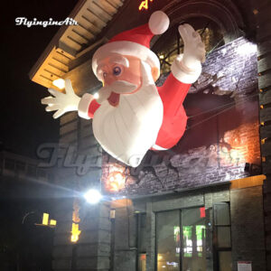 outdoor hanging inflatable santa for house wall