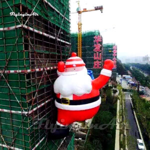 inflatable santa with bear for outdoor wall