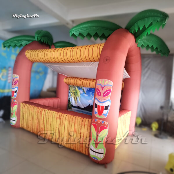 inflatable kiosk with palm tree