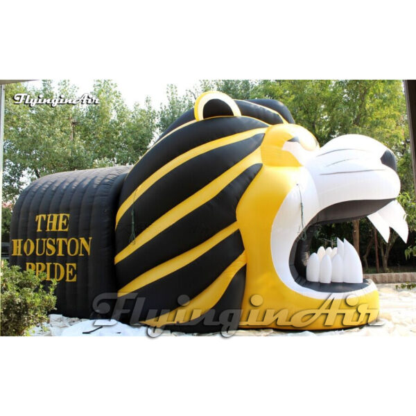 inflatable lion head with tunnel