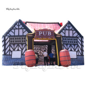 inflatable pub with 2 barrels