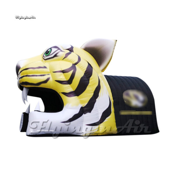 inflatable tiger head with tunnel