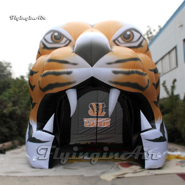 inflatable cartoon tiger head opening mouth