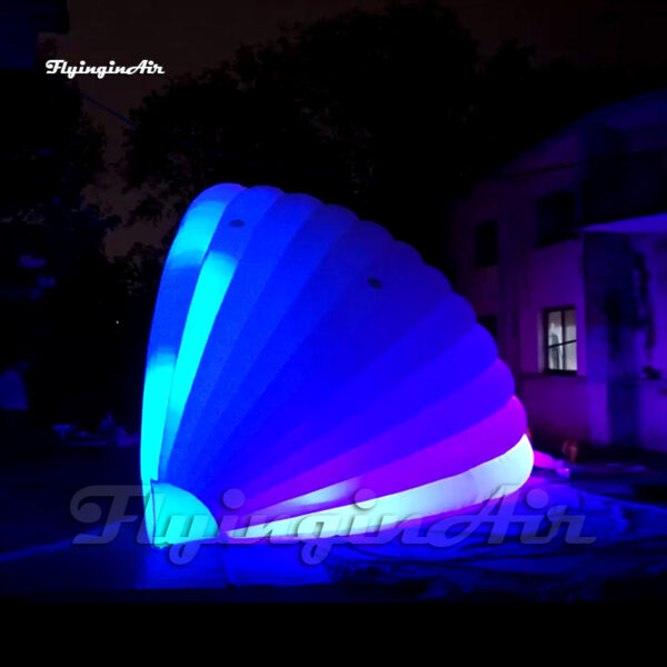 inflatable shell tent with color changing light