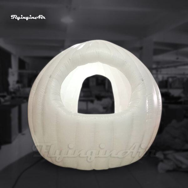 white inflatable dj booth