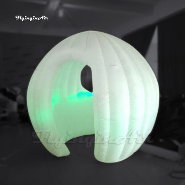 white inflatable dome tent party booth with light