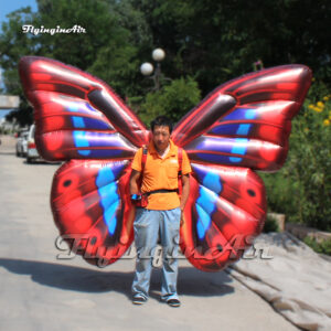 adult wearable red inflatable butterfly wing
