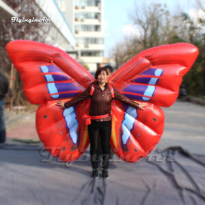 orange walking inflatable butterfly wing for adult