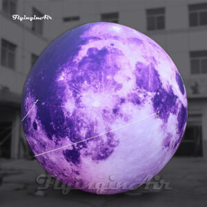 purple inflatable moon balloon for ground