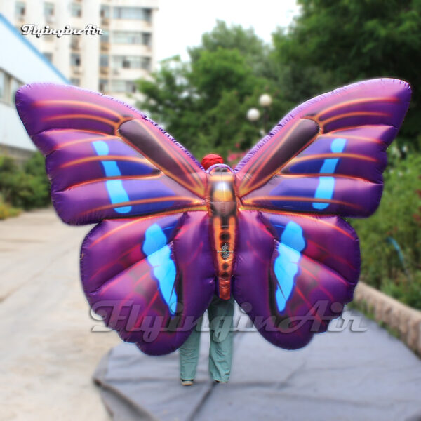purple walking inflatable butterfly costume