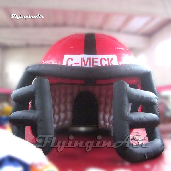 large red opening inflatable helmet