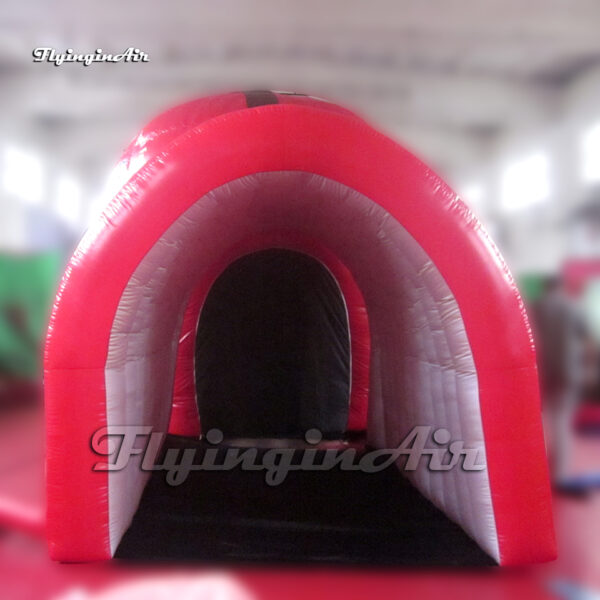 red inflatable tunnel