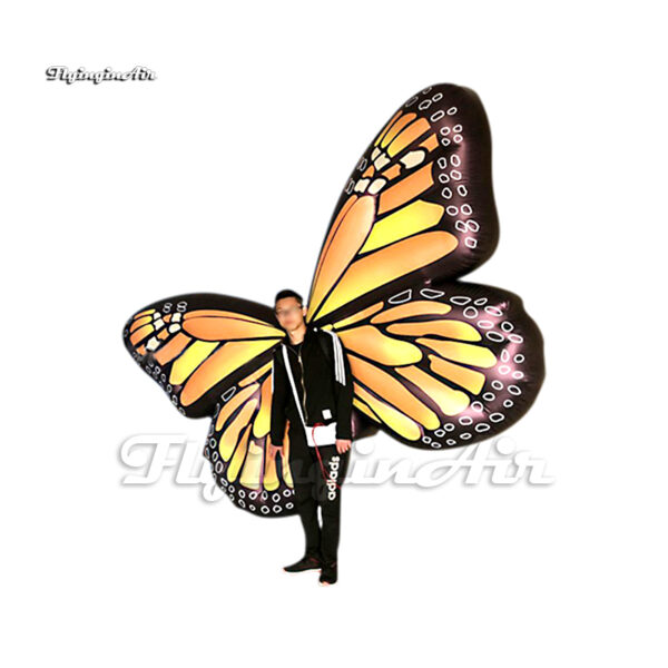 adult wearable yellow inflatable butterfly wings
