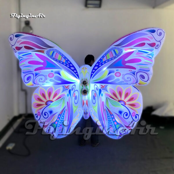 colorful inflatable butterfly wing with light