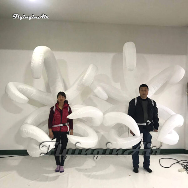 white inflatable tentacle costume