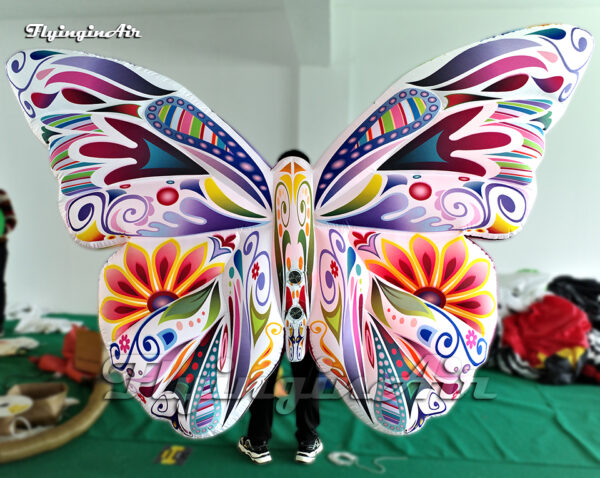 adult wearable colorful inflatable butterfly wing