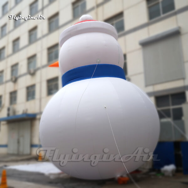 simulated white inflatable snowman