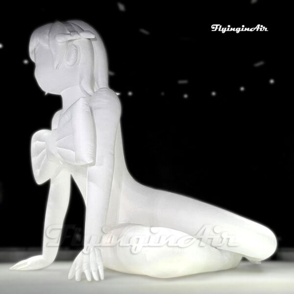 giant white inflatable girl replica balloon