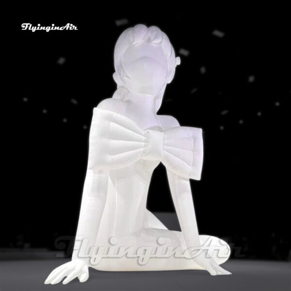 large white inflatable girl balloon