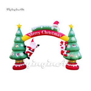 inflatable christmas arch with trees