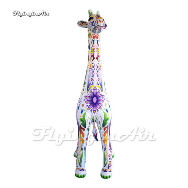 large colorful inflatable giraffe balloon