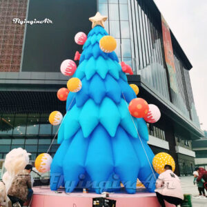 blue inflatable christmas tree for park