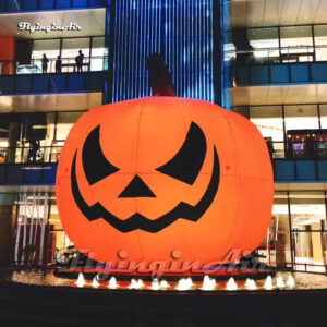 lighting inflatable pumpkin balloon on shopping center