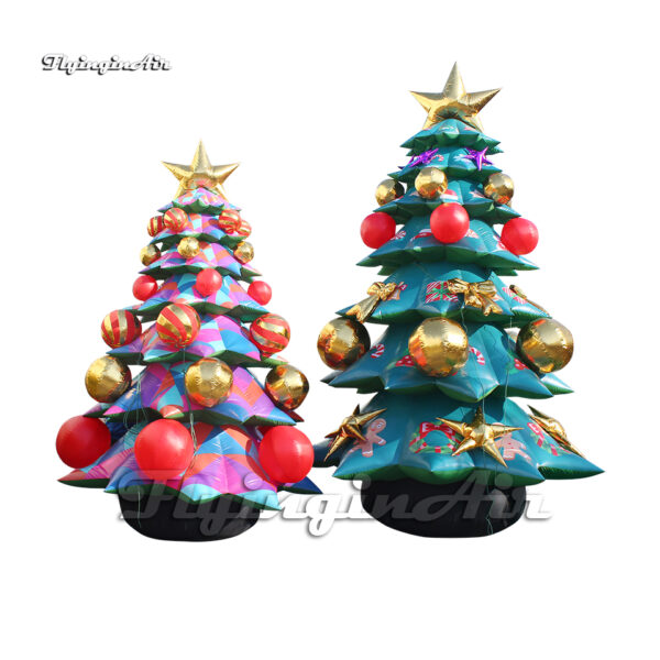 multicolor inflatable christmas tree replica