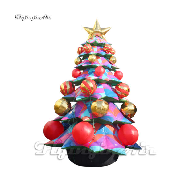 large colorful inflatable christmas tree