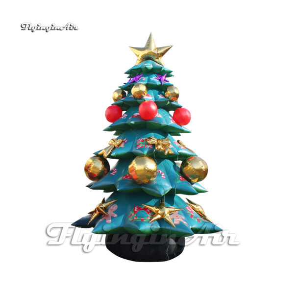 green inflatable christmas tree