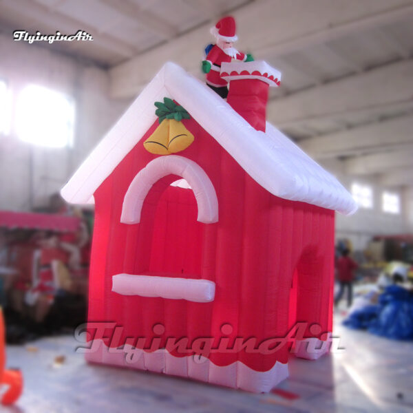 red inflatable christmas house