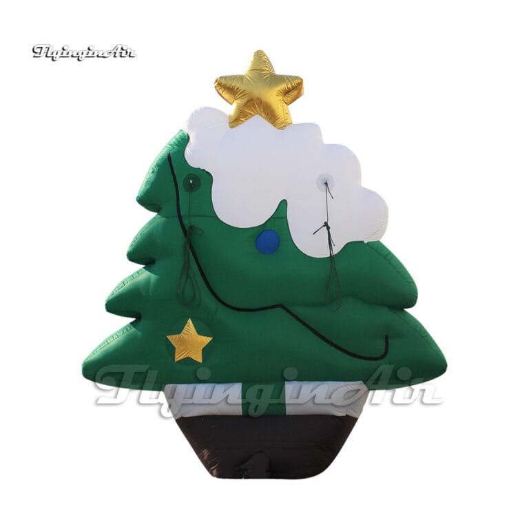 Hanging Large LED Inflatable Snowflake Balloon Christmas Ornament White ...