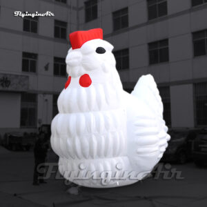 white inflatable hen balloon