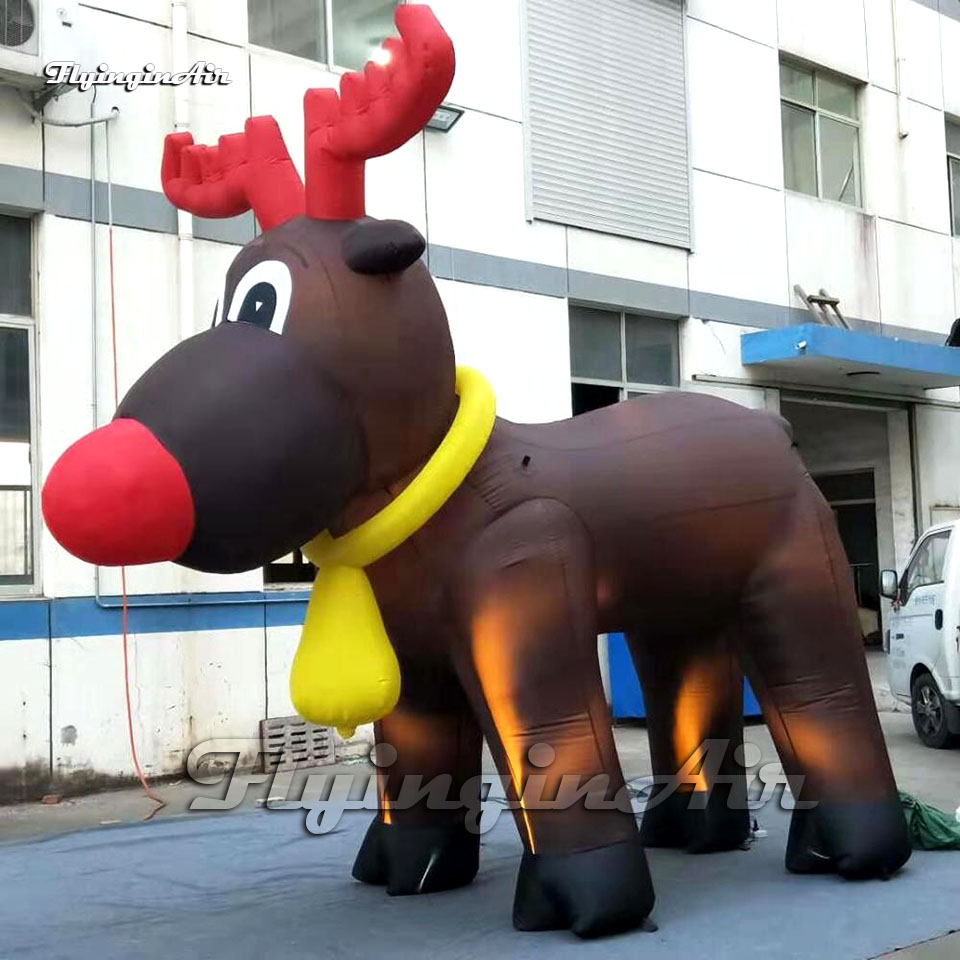 Inflatable Reindeer Rudolph Balloon Christmas Animal Mascot Model With ...