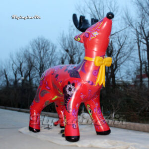 red inflatable christmas reindeer model