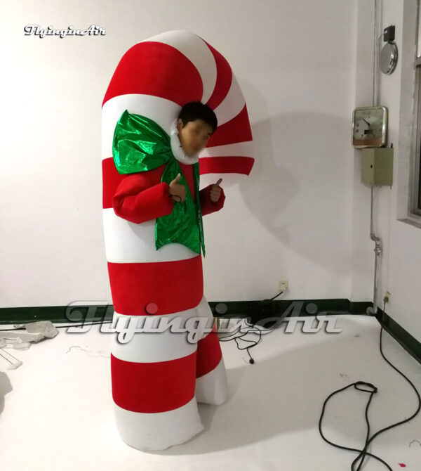 walking blow up candy cane suit for christmas parade