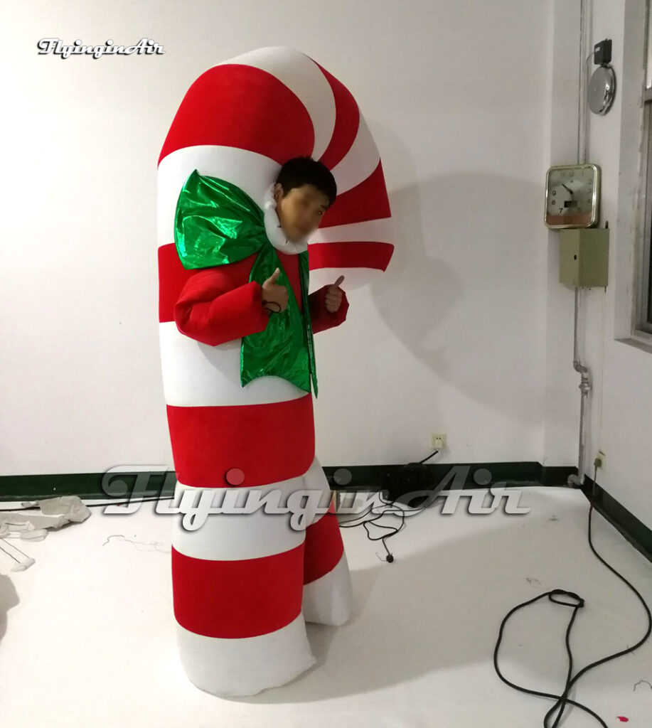 walking blow up candy cane suit for christmas parade