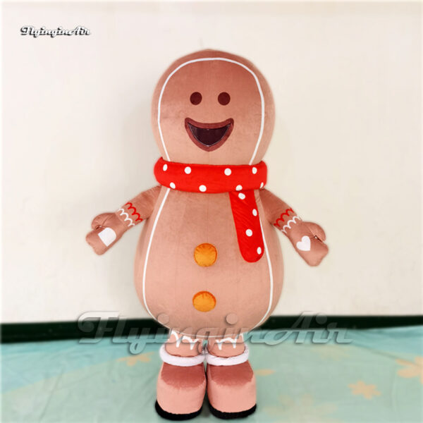 christmas promotion walking inflatable gingerbread man costume