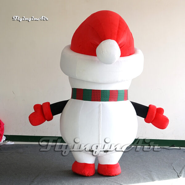 back of inflatable snowman costume