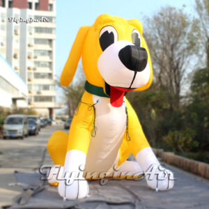 cute yellow inflatable dog balloon