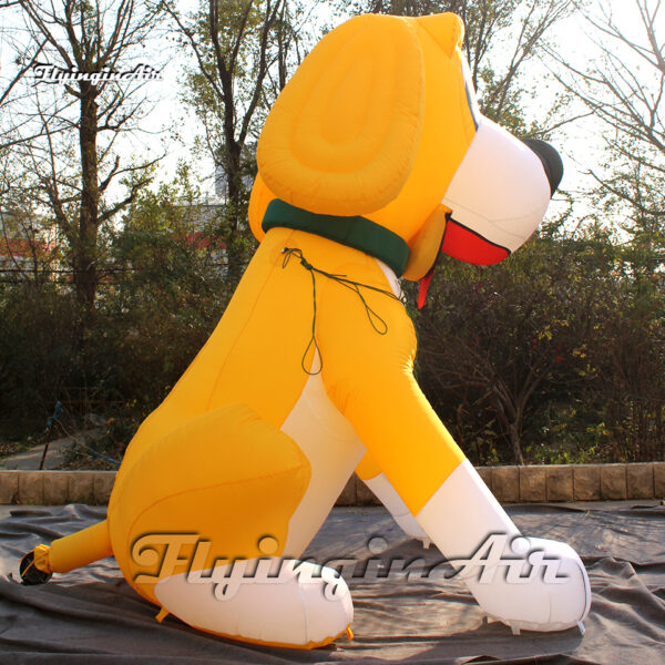 yellow inflatable dog model