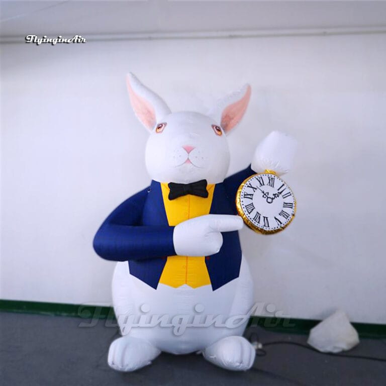 White Balloon Rabbit Customized White Inflatable Easter Rabbit Balloon Cartoon Animal Mascot ...