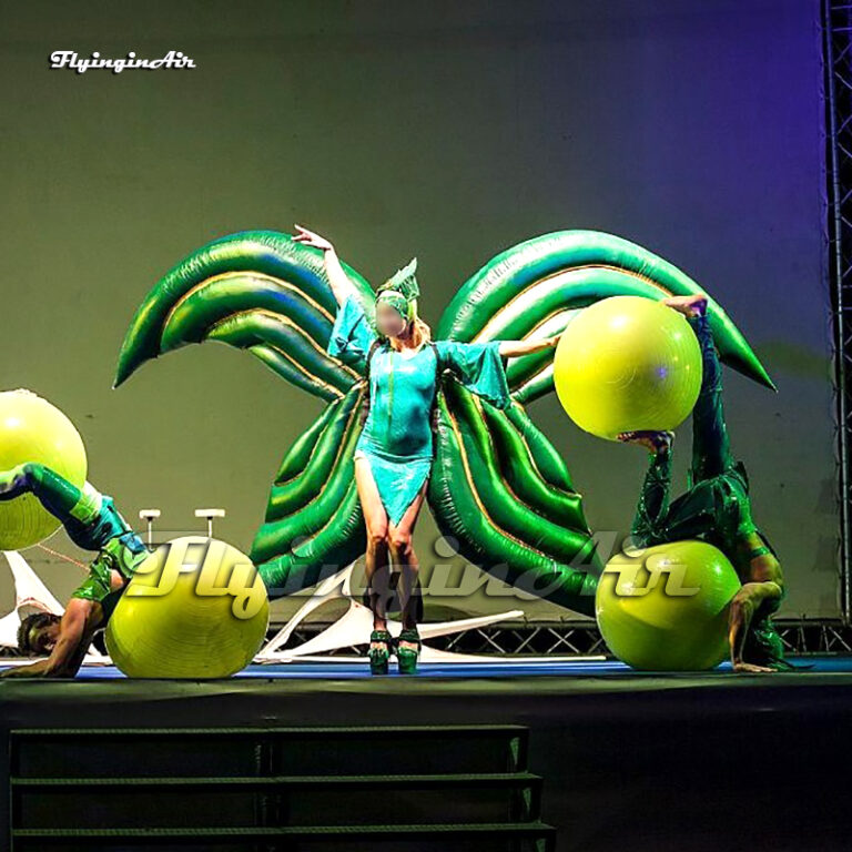 Walking Inflatable Butterfly Wings Dancer Costume Green Blow Up Parade ...