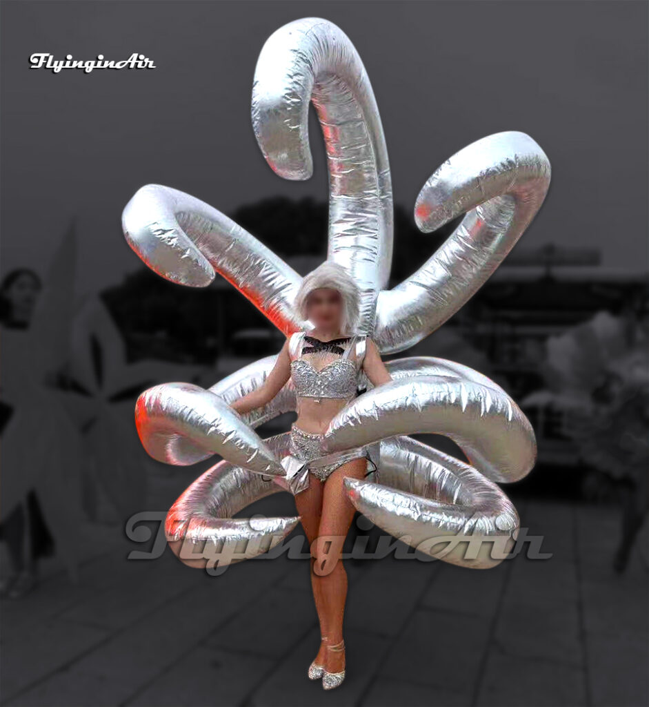 silvery-walking-inflatable-tentacle-wing-parade-costume