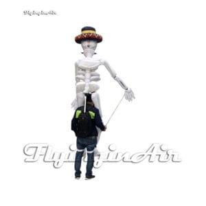 White Skeleton Inflatable White Walking Inflatable Skeleton Puppet Halloween Parade Costume Blow ...