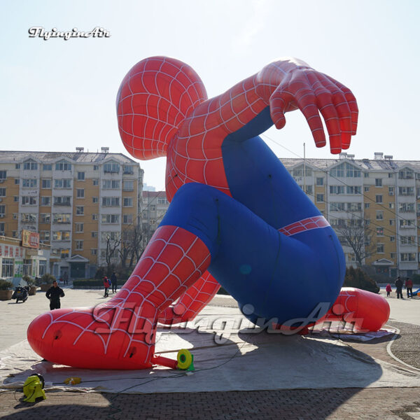 red inflatable spiderman
