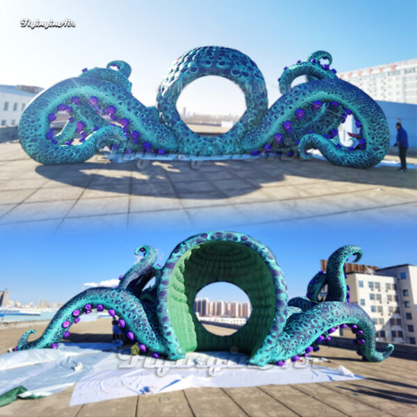 large-green-inflatable-octopus-tent-dj-booth