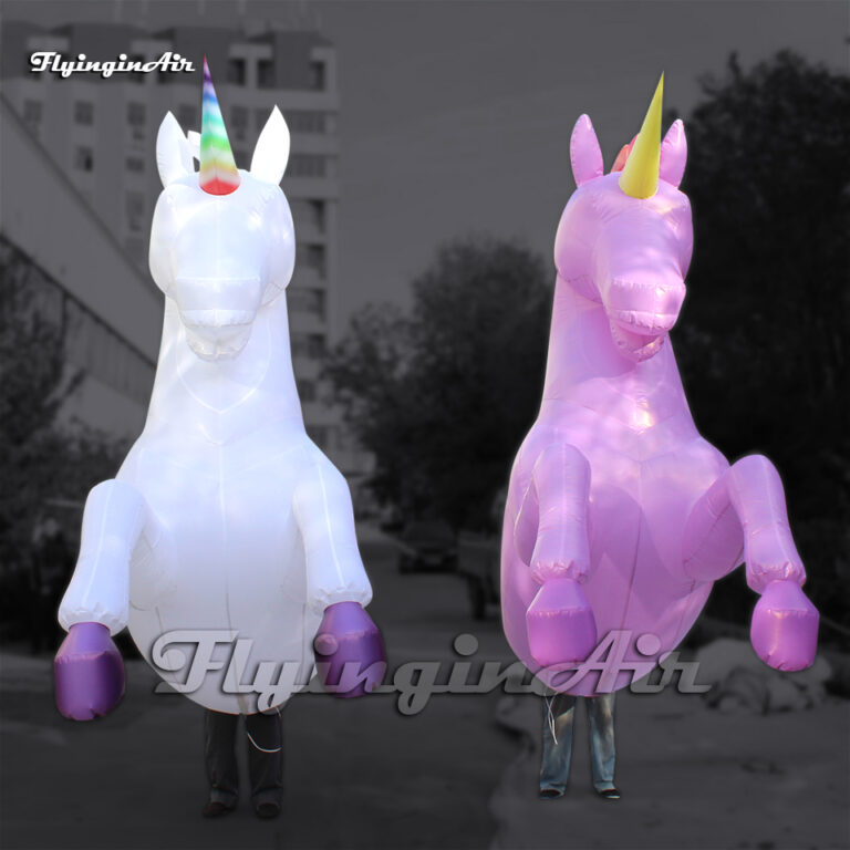 Parade Performance Walking Inflatable Unicorn Costume Adult Wearable